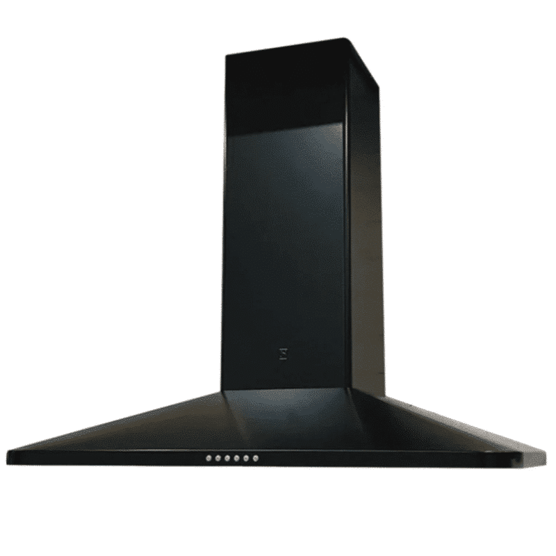 900mm ONBOARD CANOPY RANGEHOOD - BLACK FINISH