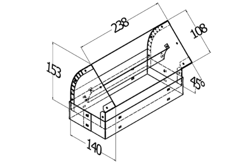 Horizontal Bend Single Motor 90°