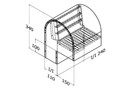 Back Draft Roof Cowl Single Motor