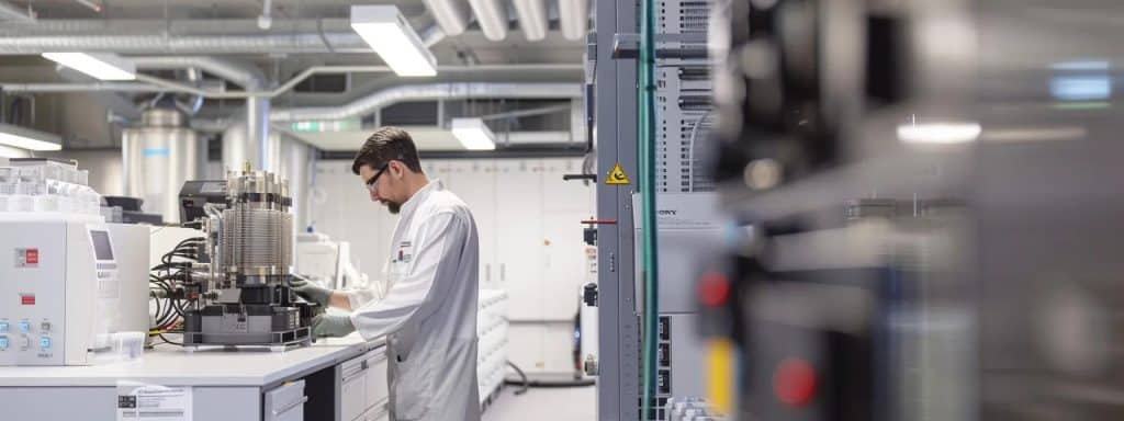 a modern melbourne office space displays a technician meticulously servicing a sleek ventilation system, surrounded by state-of-the-art equipment under bright, focused lighting, highlighting the importance of routine maintenance for optimal performance.