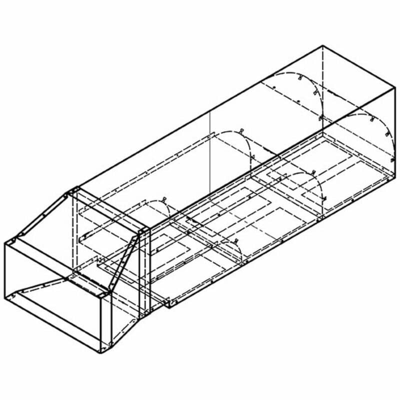 TRIPLE MOTOR SIDE DUCT OUTLET 300MMM HIGH