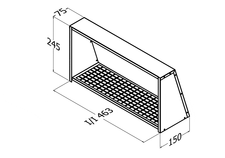 WALL VENT COVER TWIN MOTOR HORIZONTIAL