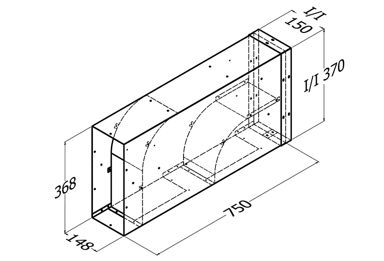 DUCT DIRECTOR TWIN MOTOR VERTICAL RIGHT