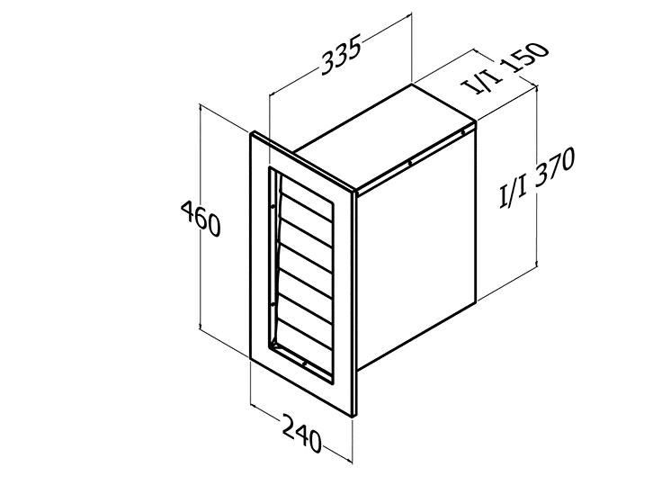 BACK DRAFT WALL VENT TWIN MOTOR VERTICAL