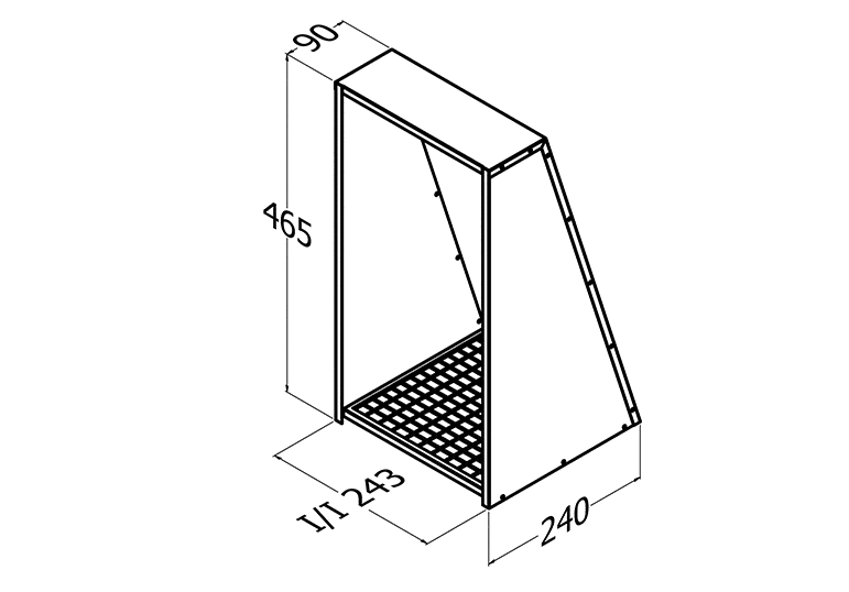 WALL VENT COVER TWIN MOTOR VERTICAL