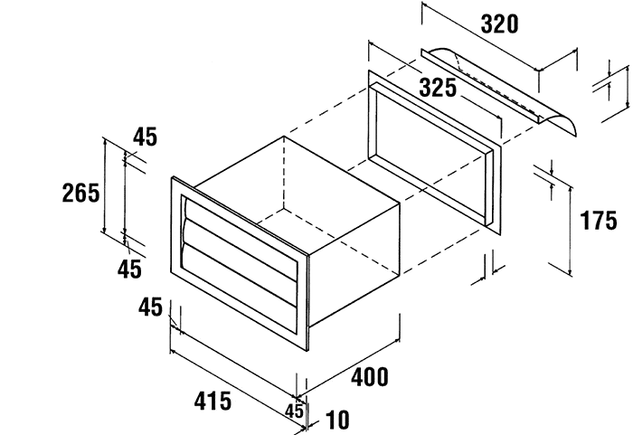 BACK DRAFT WALL VENT 10/1200H
