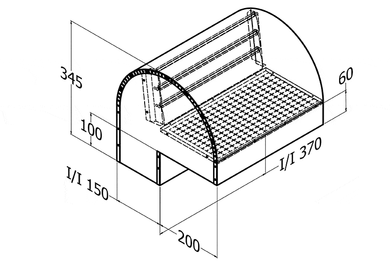 BACK DRAFT ROOF COWL TWIN MOTOR 445M2 STAINLESS STEEL