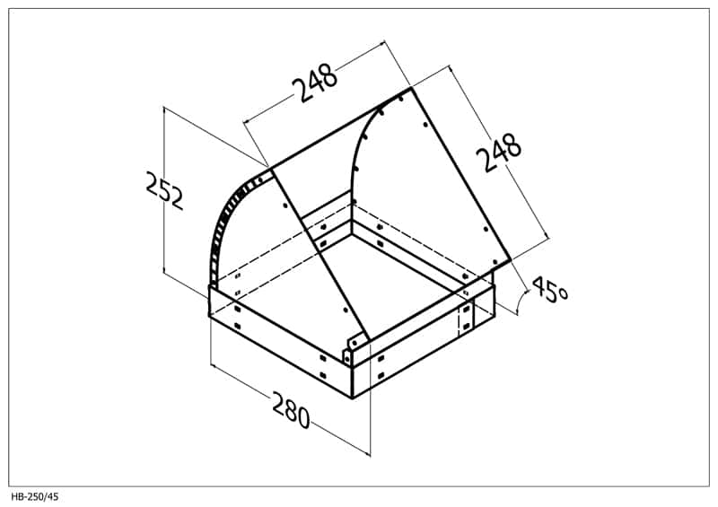 HORIZONTAL BEND 250SQ 45?