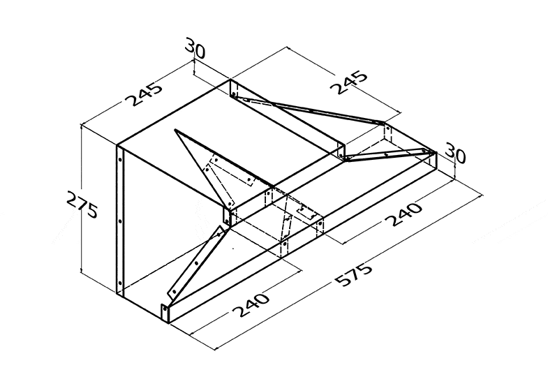 TWIN MOTOR TRANSITION TO 250SQ OFFSET LEFT