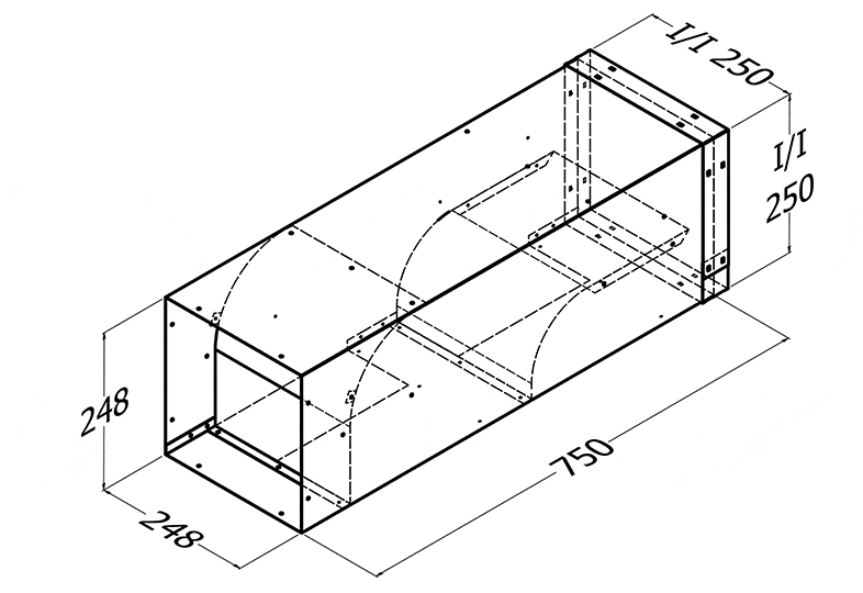 DUCT DIRECTOR 250SQ RIGHT