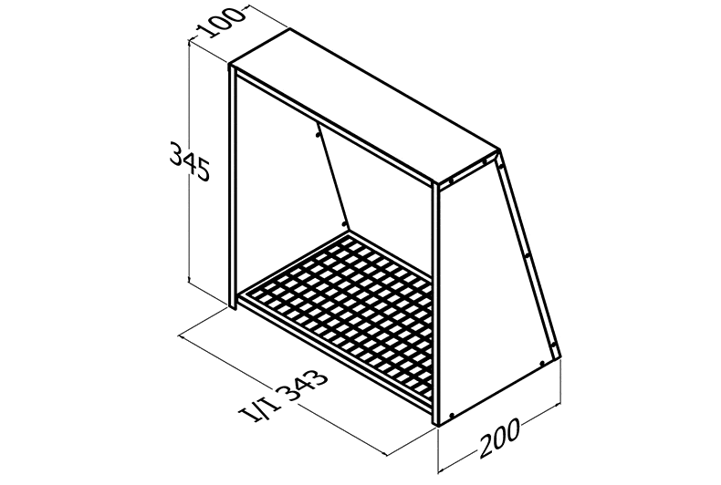 WALL VENT COVER 250 SQ 445M2 STAINLESS STEEL