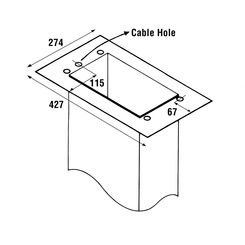 CEILING FLANGE TO SUIT 4F 1200-2