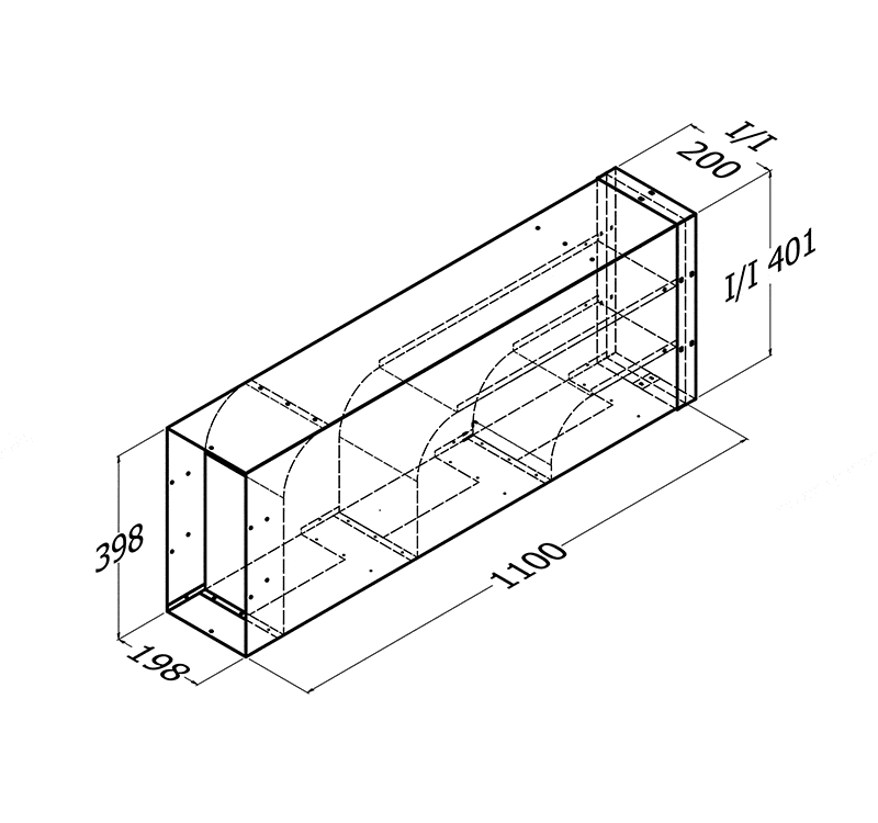 DUCT DIRECTOR TRIPLE MOTOR VERTICAL RIGHT