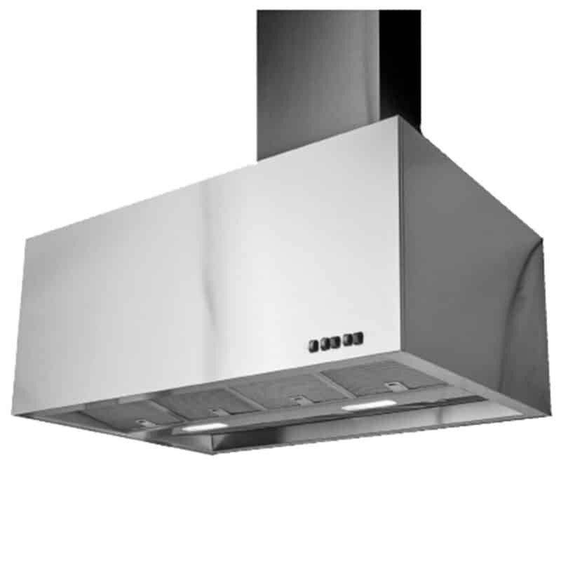 Remote Switch - Box 1500mm Triple motor wall mounted rangehood, LED lights, Top / Back ducted