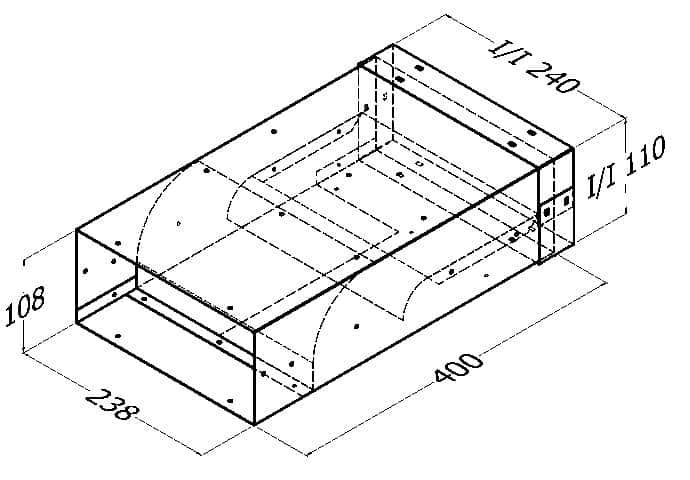 DUCT DIRECTOR SINGLE MOTOR HORIZONTAL RIGHT