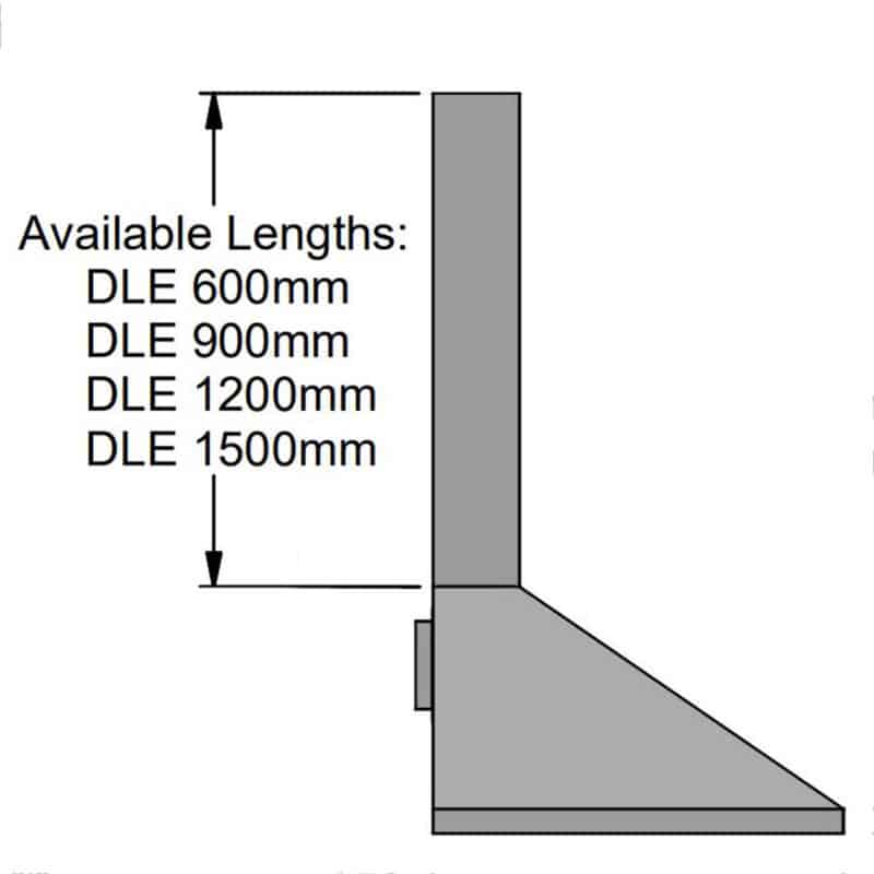 600mm Single Motor Flue Length