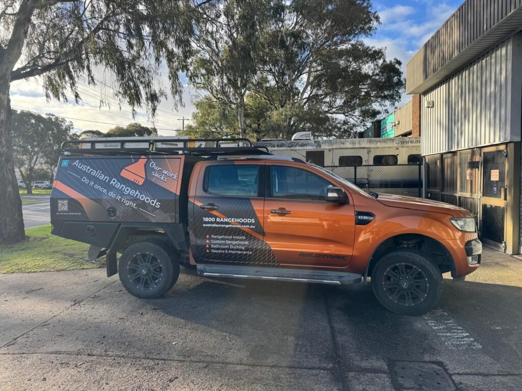 Australian Rangehoods ute, side view